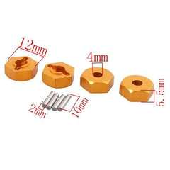 HSP 102042 122042 Aluminum Alloy Metal Wheel Hex Nut 12MM Drive Hubs 02100 1/10 Upgrade Parts For 94122 94123 94111 94108 94177