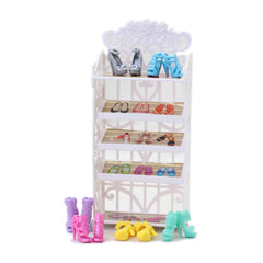 Babi Mix Style Doll Furniture Wardrobe Bed Chair Sofa Shoe Rack Slide For Babi Doll Accessories Kelly 1:12 Doll Girl`s Toy