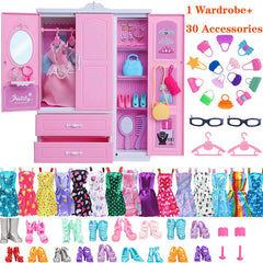 Babi Mix Style Doll Furniture Wardrobe Bed Chair Sofa Shoe Rack Slide For Babi Doll Accessories Kelly 1:12 Doll Girl`s Toy