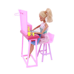 Babi Mix Style Doll Furniture Wardrobe Bed Chair Sofa Shoe Rack Slide For Babi Doll Accessories Kelly 1:12 Doll Girl`s Toy