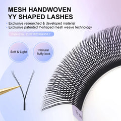 NAGARAKU YY Shape Double/Three Split Tips Triple Top Interlaced Root Eyelash Extensions Eyelashes