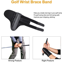 Golf Swing Wrist Brace Trainer Aid Correct Training Swing Gesture Alignment Wris Band Practice Tool
