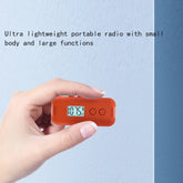 New Pocket FM Radio Portable Mini 50-108MHZ Radio Receiver with LCD Display 3.5mm Earphone Time Display 2*AAA Power Supply