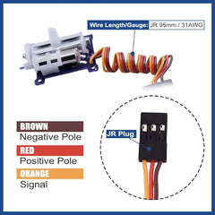 1.5G servo RC Micro Linear Servo Upgrade1.5g Digital Linear Coreless Servo for Mini Aircraft (JR-Left) JR-Right