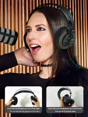 SAMSON SR850 Wired Semi-Closed Headphone Professional Recording Headset Head-Mounted Monitor Headphones For Phone Pc Mac Gifts