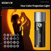 SIDANDE 10W Flashlight Four Color Projection Light Built-in 8400mAh Rechargeable Battery For 4 hours Full-power output come with