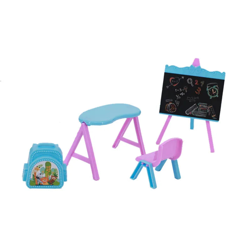 Babi Mix Style Doll Furniture Wardrobe Bed Chair Sofa Shoe Rack Slide For Babi Doll Accessories Kelly 1:12 Doll Girl`s Toy