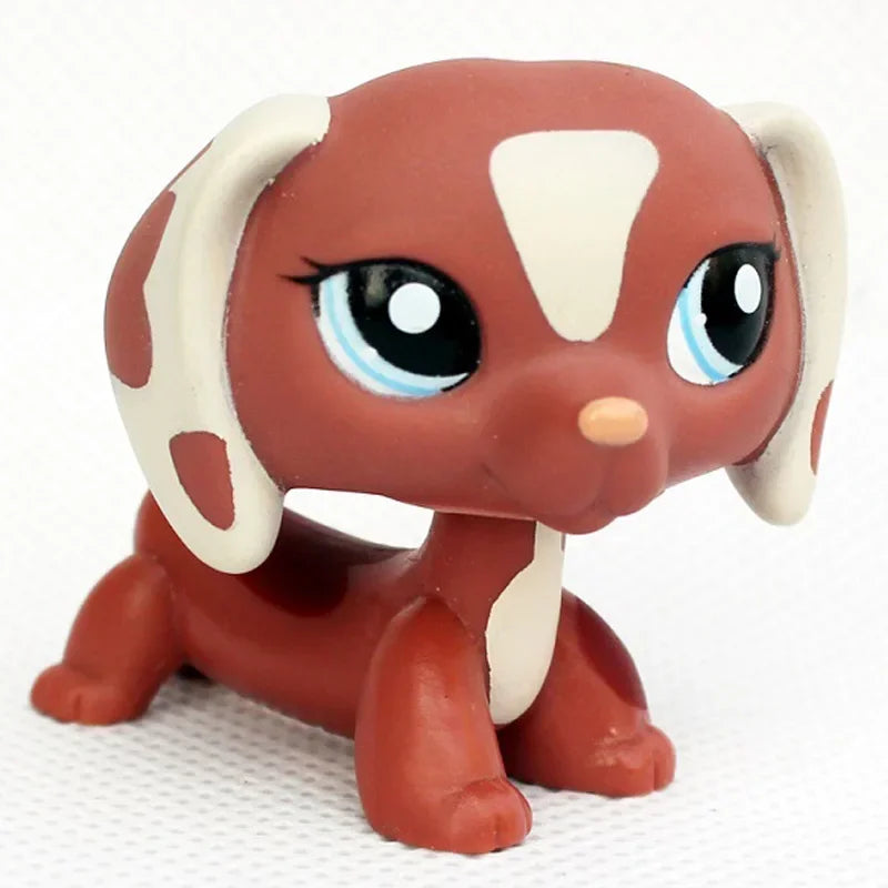 pet lps Toys Rare Dog Collection Cute DACHSHUND Old Original gen 3 Animal Figure Kids Christmas Gifts