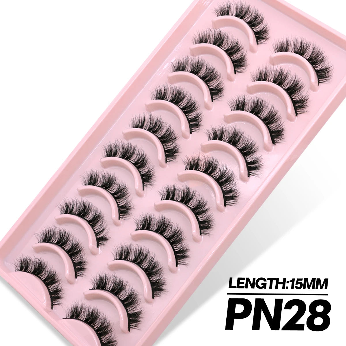 GROINNEYA 5/10 Pairs 3D Faux Mink Lashes Fluffy Soft Full Thick Wispy Natural long False Eyelashes Curly lashes wholesale lashes