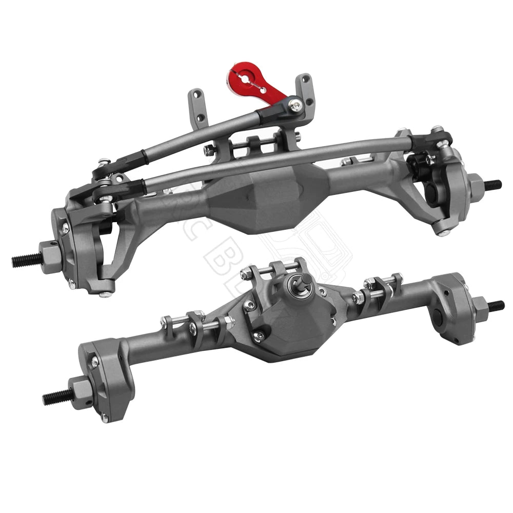 CNC Machined Aluminum Integrated Front Rear Portal Axle Anodized for 1/10 RC Crawler Car Axial SCX10 II RGT 86100 Redcat GEN8