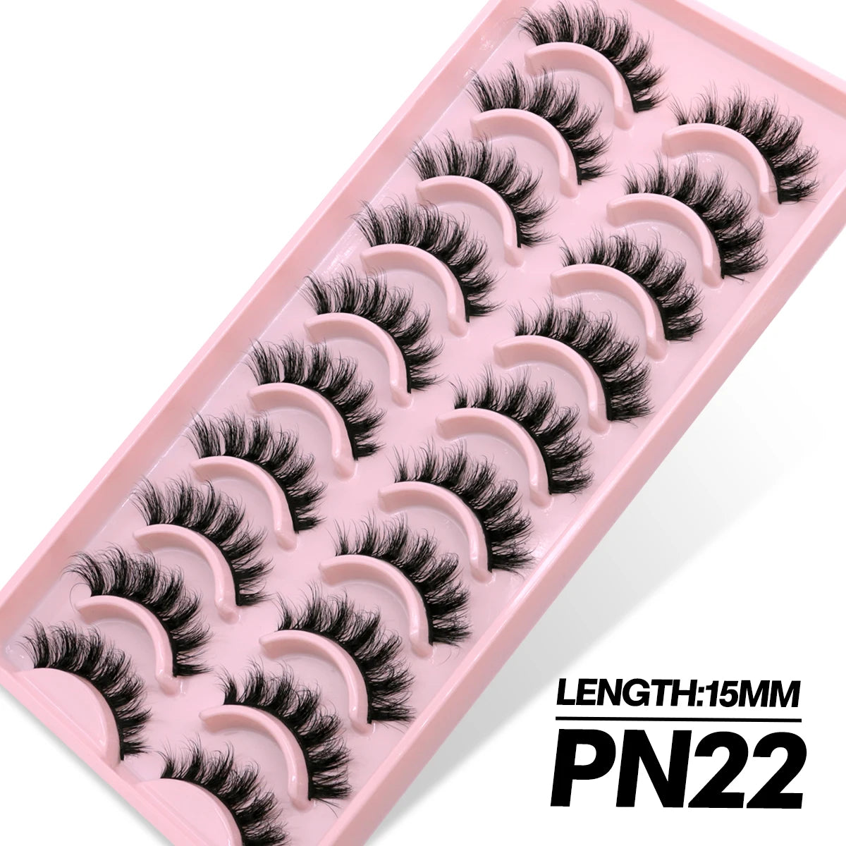GROINNEYA 5/10 Pairs 3D Faux Mink Lashes Fluffy Soft Full Thick Wispy Natural long False Eyelashes Curly lashes wholesale lashes