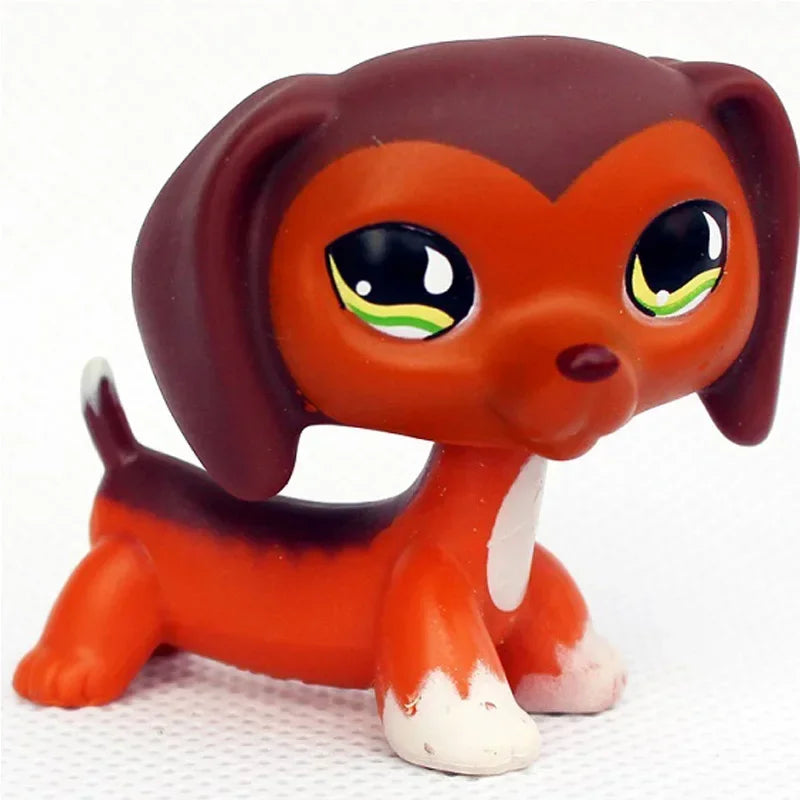 pet lps Toys Rare Dog Collection Cute DACHSHUND Old Original gen 3 Animal Figure Kids Christmas Gifts