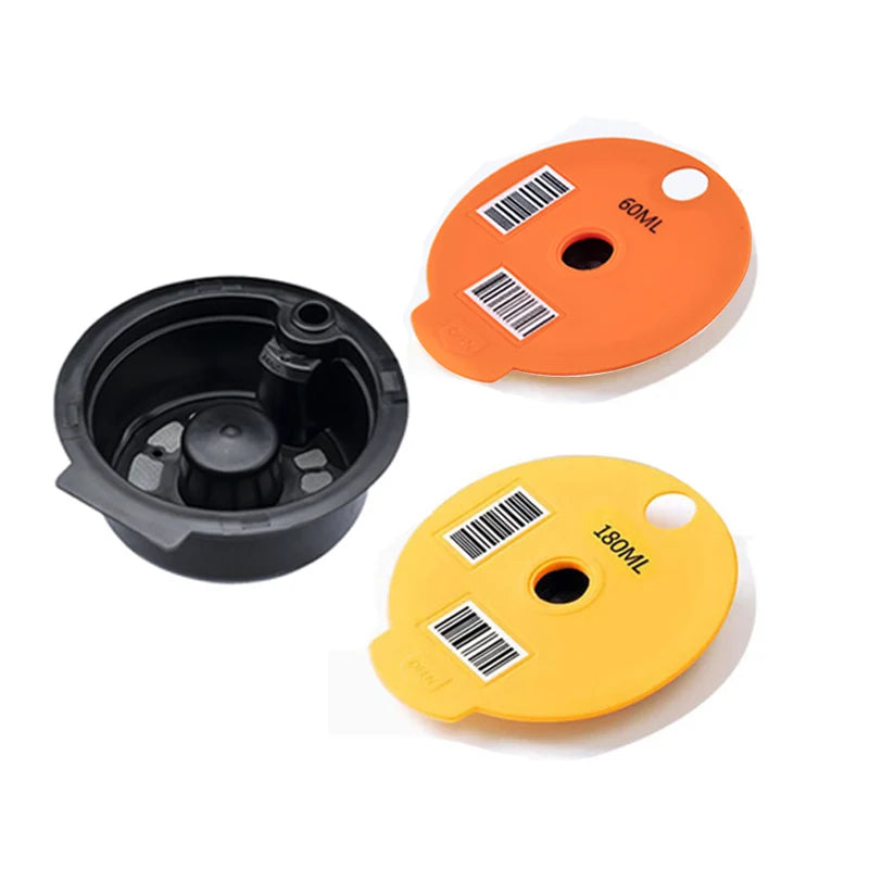 iCafilas Reusable Coffee Capsule Pods for-Bosch Tassimo Coffee Capsule Pod Silicone Lid Eco-Friendly