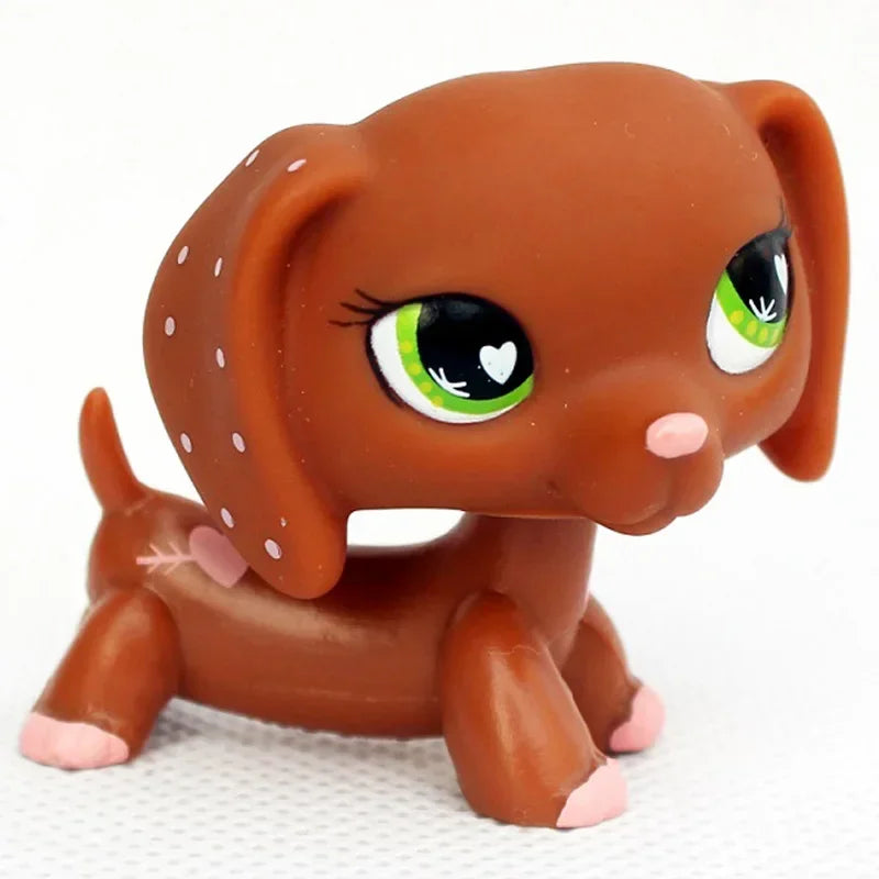 pet lps Toys Rare Dog Collection Cute DACHSHUND Old Original gen 3 Animal Figure Kids Christmas Gifts