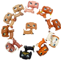 pet lps Toys Rare Dog Collection Cute DACHSHUND Old Original gen 3 Animal Figure Kids Christmas Gifts