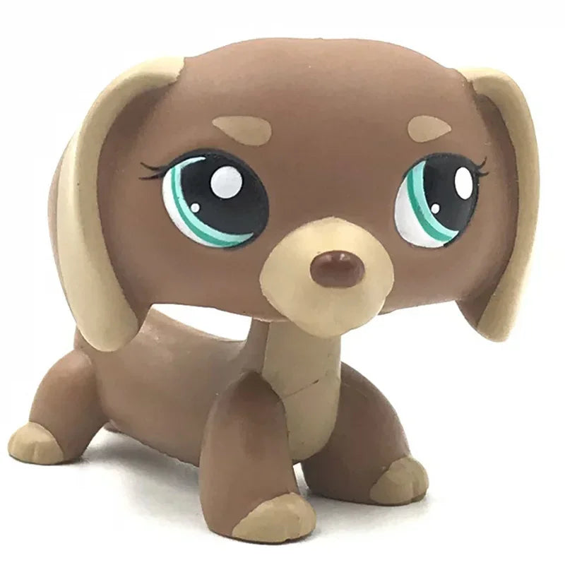 pet lps Toys Rare Dog Collection Cute DACHSHUND Old Original gen 3 Animal Figure Kids Christmas Gifts