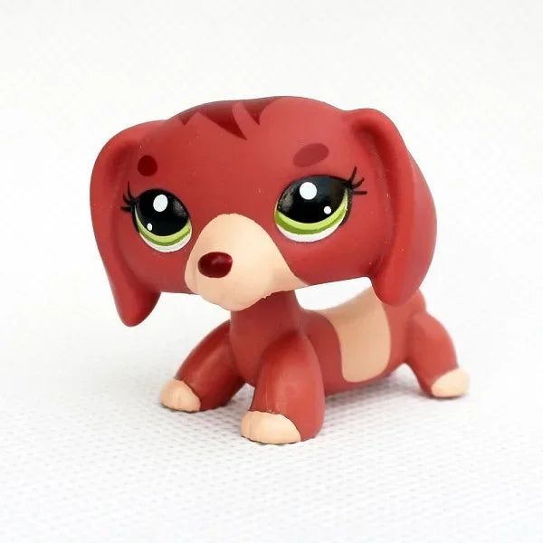 pet lps Toys Rare Dog Collection Cute DACHSHUND Old Original gen 3 Animal Figure Kids Christmas Gifts