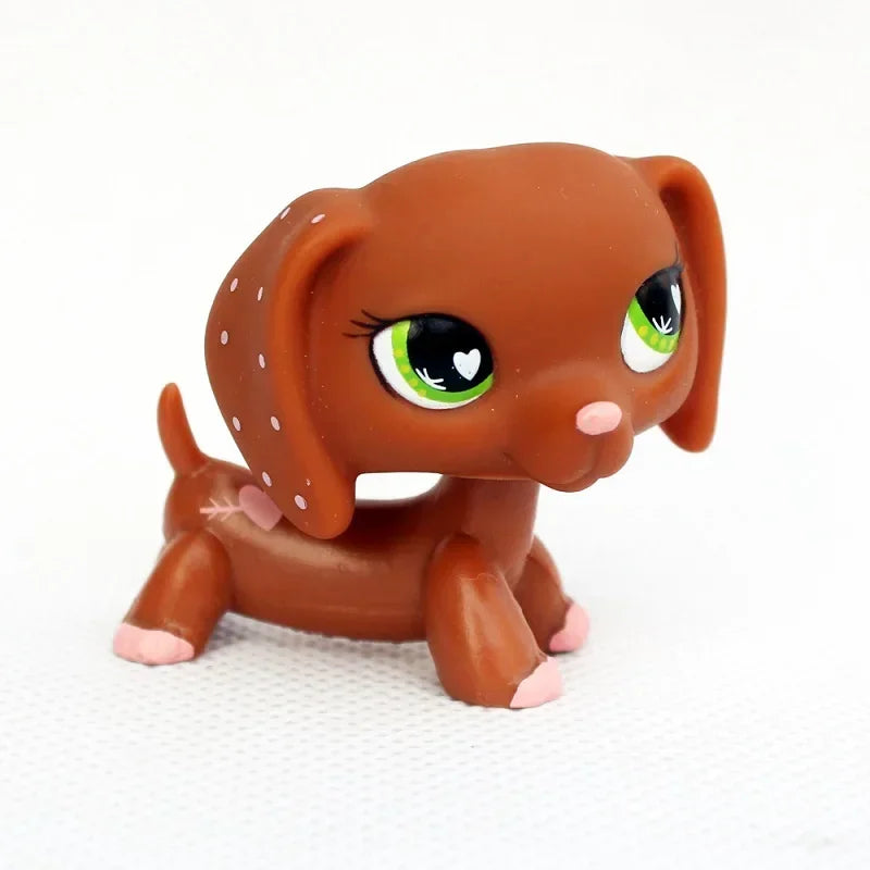 pet lps Toys Rare Dog Collection Cute DACHSHUND Old Original gen 3 Animal Figure Kids Christmas Gifts