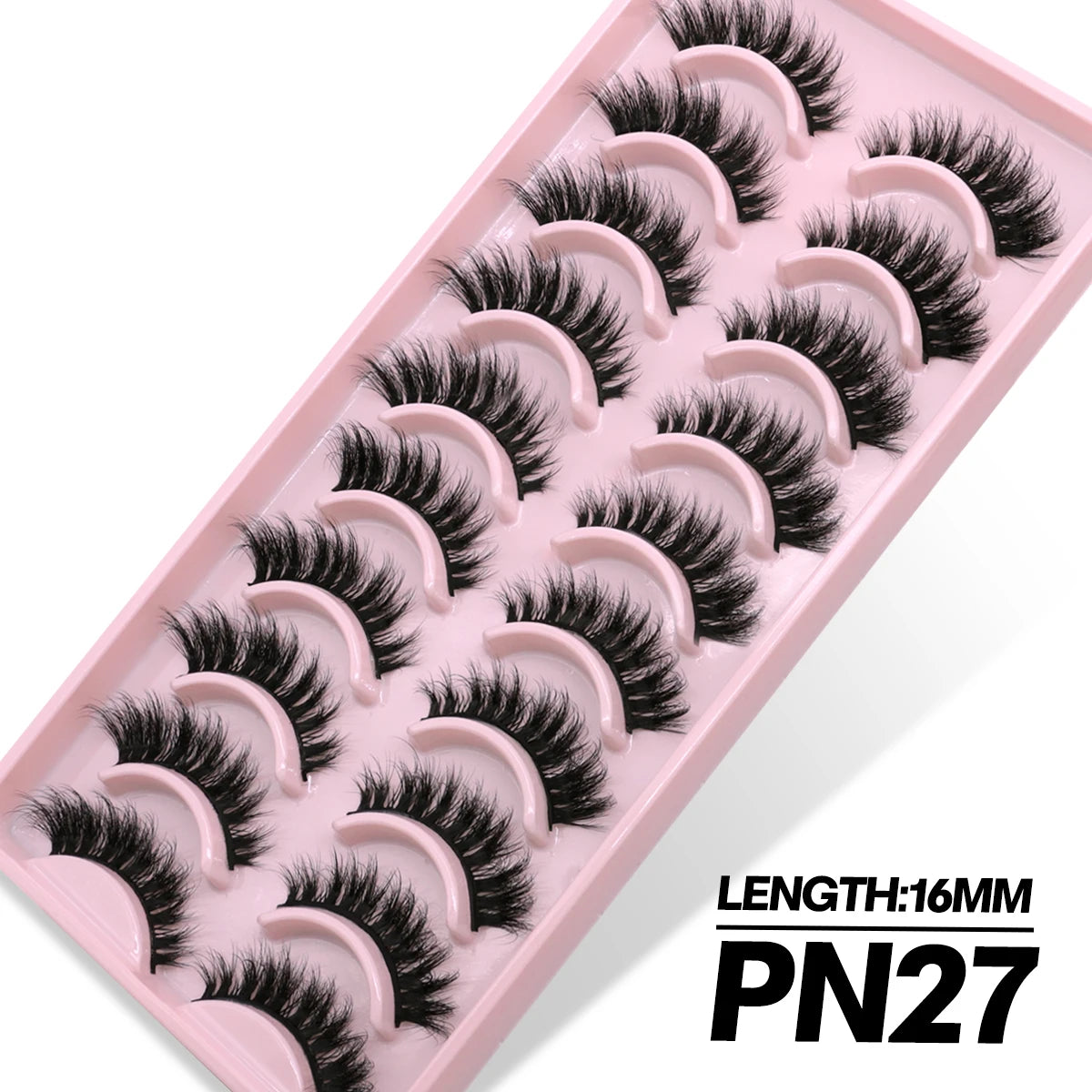 GROINNEYA 5/10 Pairs 3D Faux Mink Lashes Fluffy Soft Full Thick Wispy Natural long False Eyelashes Curly lashes wholesale lashes