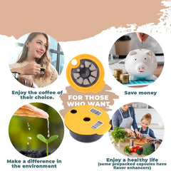 iCafilas Reusable Coffee Capsule Pods for-Bosch Tassimo Coffee Capsule Pod Silicone Lid Eco-Friendly