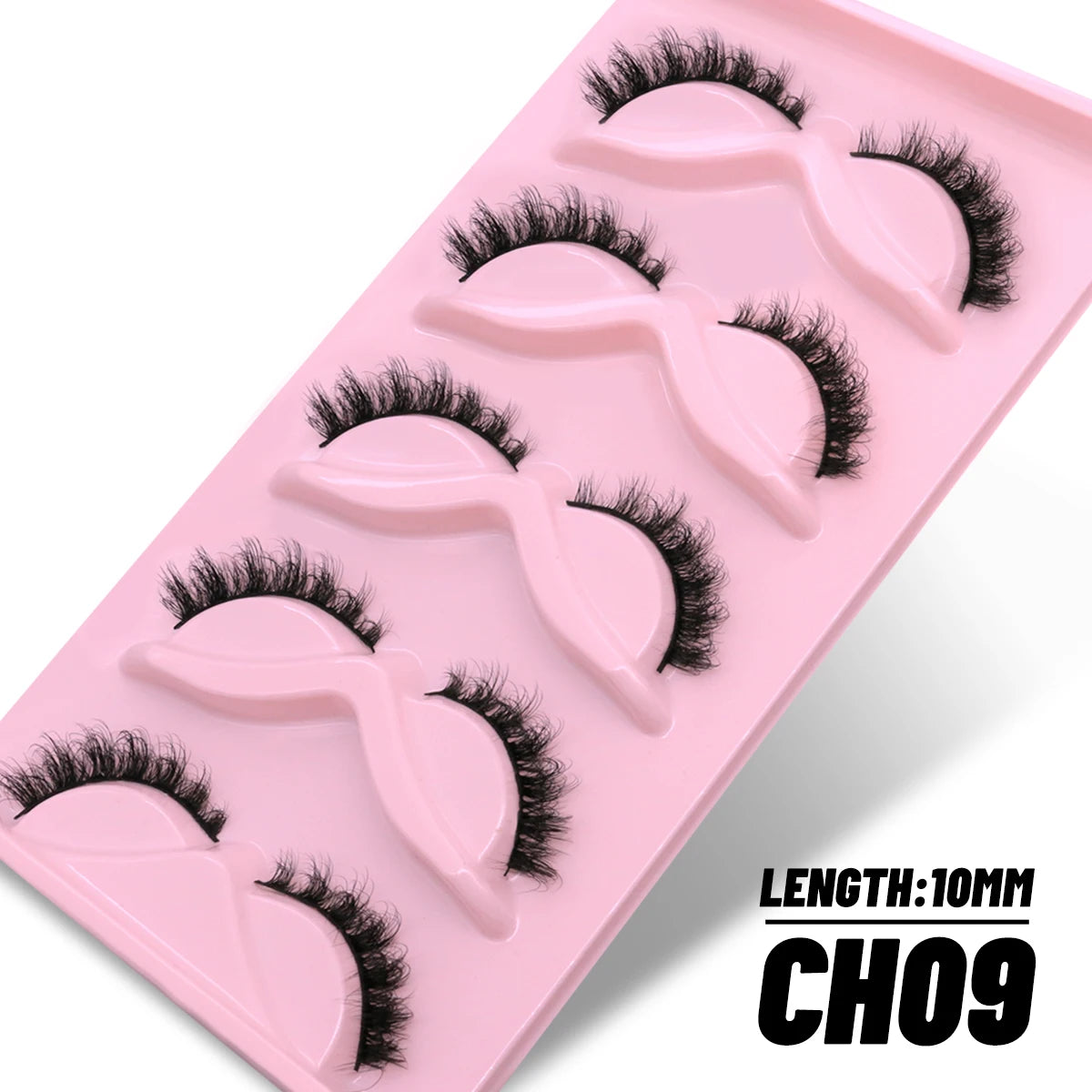 GROINNEYA 5/10 Pairs 3D Faux Mink Lashes Fluffy Soft Full Thick Wispy Natural long False Eyelashes Curly lashes wholesale lashes