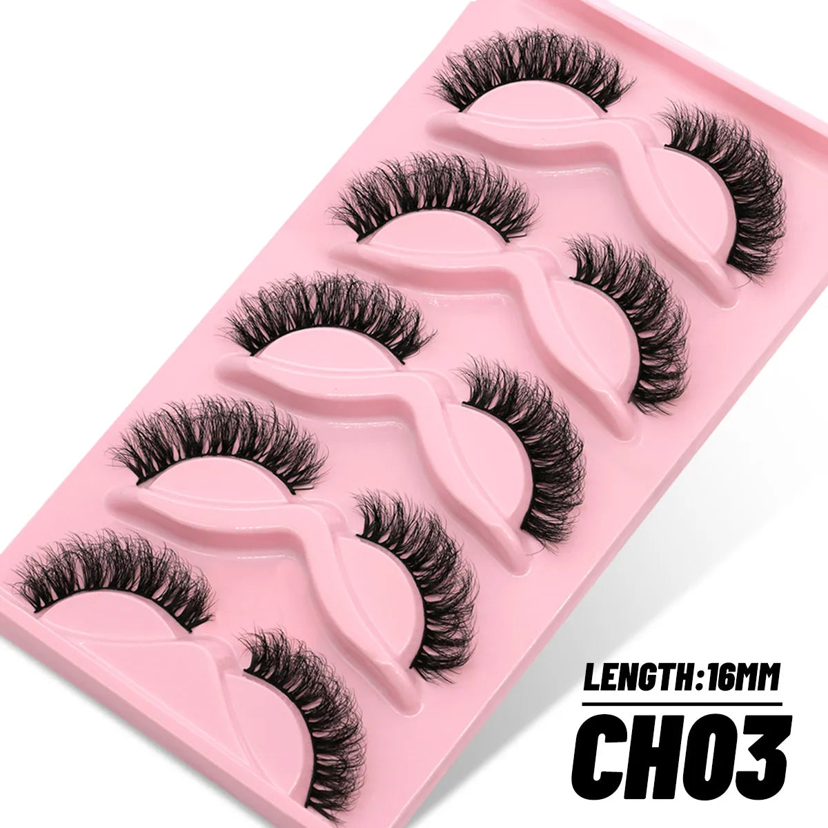 GROINNEYA 5/10 Pairs 3D Faux Mink Lashes Fluffy Soft Full Thick Wispy Natural long False Eyelashes Curly lashes wholesale lashes