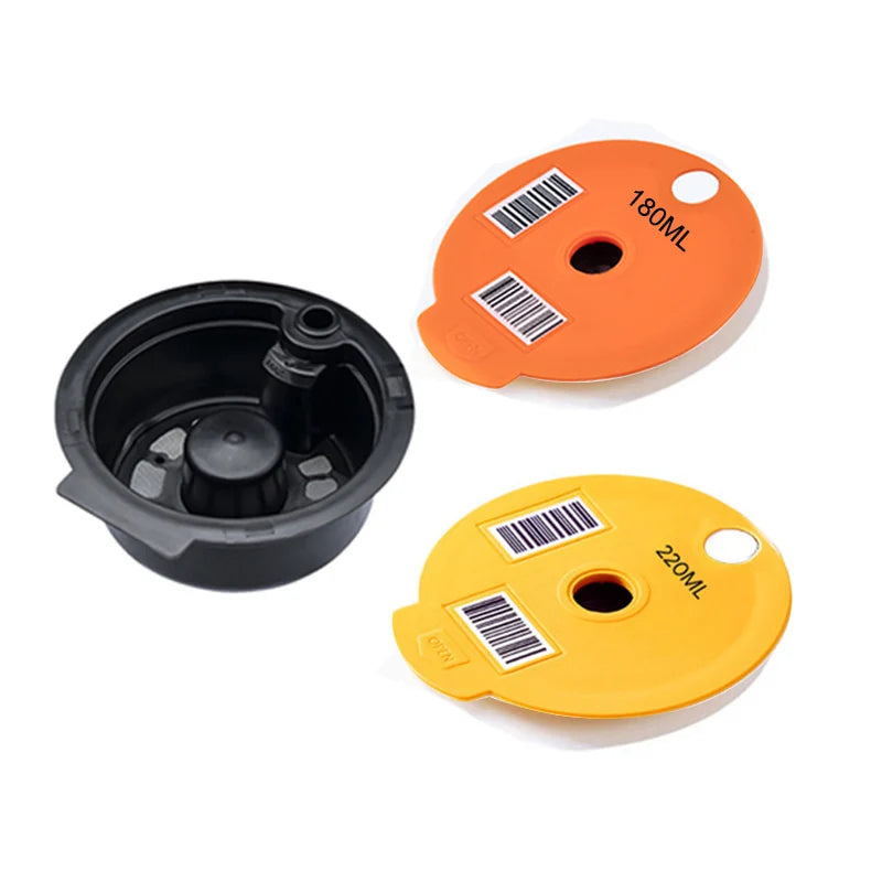iCafilas Reusable Coffee Capsule Pods for-Bosch Tassimo Coffee Capsule Pod Silicone Lid Eco-Friendly