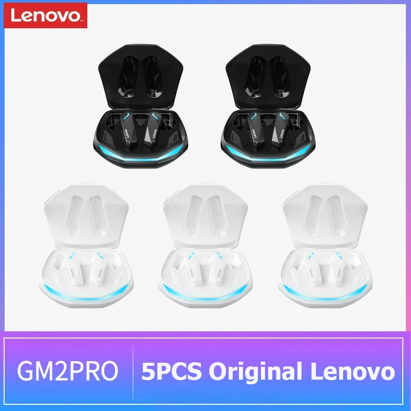 5PCS Original Lenovo GM2 Pro TWS Wireless Bluetooth Headset 5.3 Headphones Sport Gaming Headsets Noise Reduction Earbuds