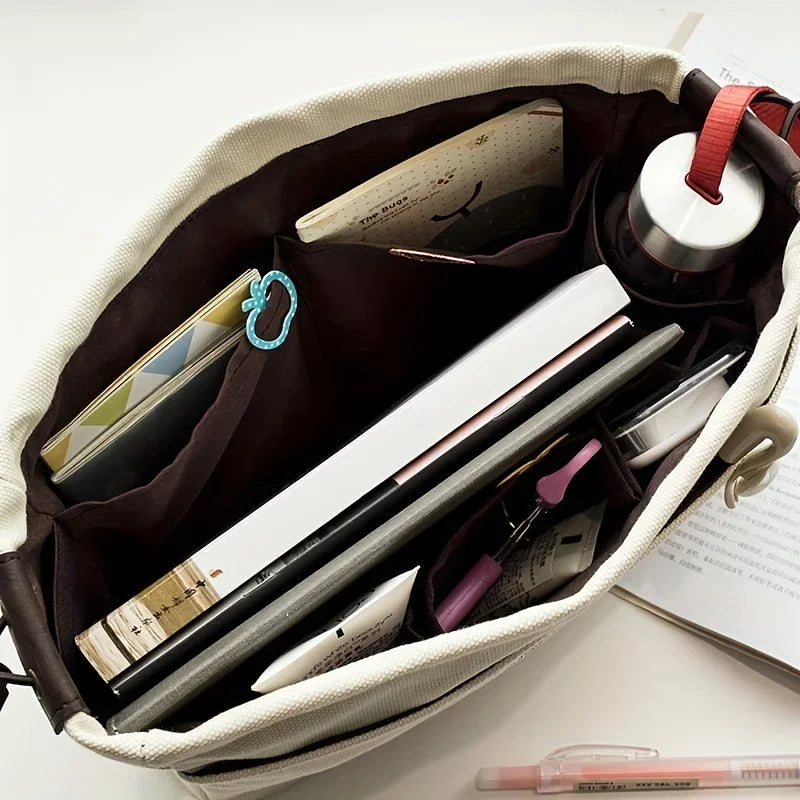 1/2pcs Drawstring Canvas Storage Organizers Multi-Pockets Liner Bag Lightweight Portable Travel Storage Bag