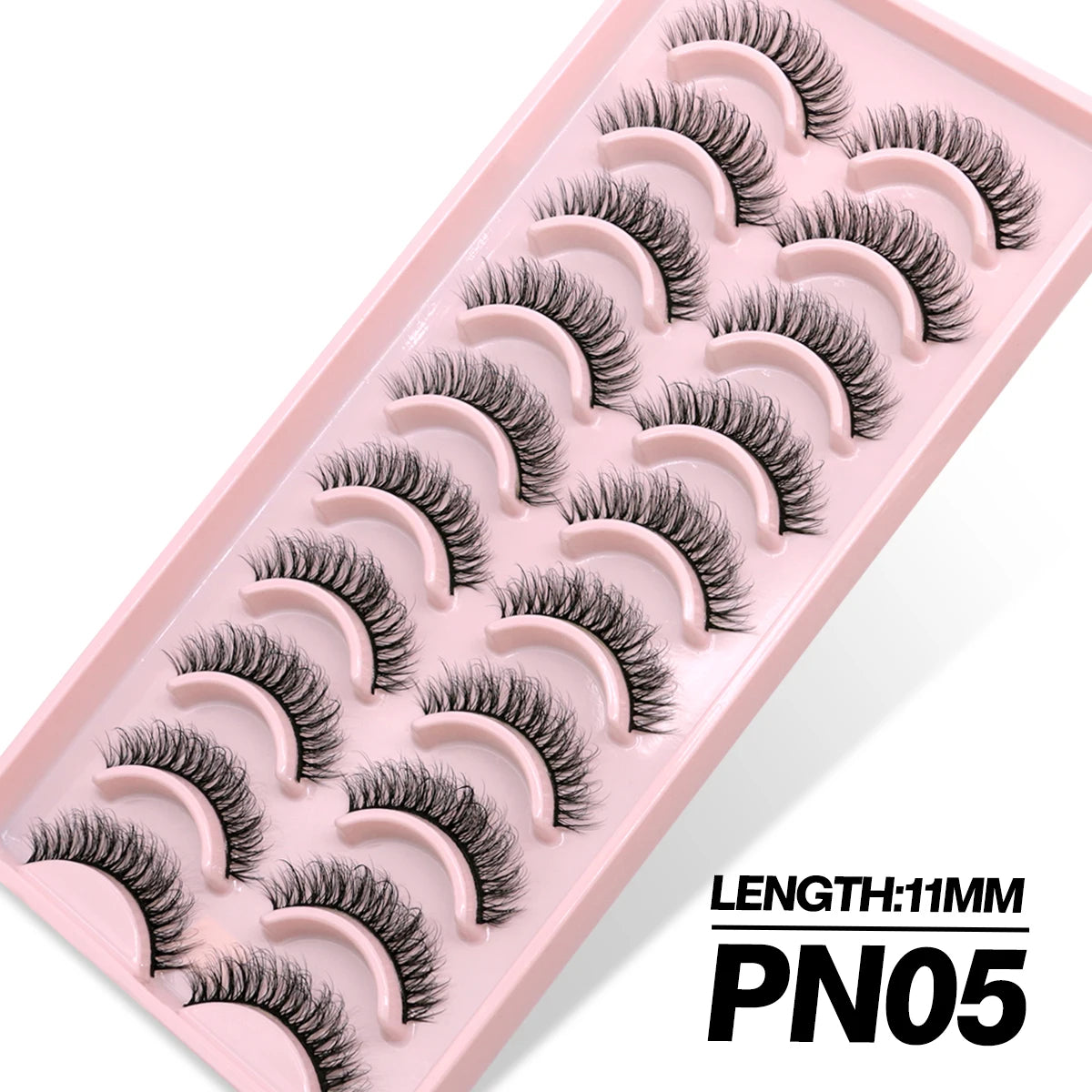 GROINNEYA 5/10 Pairs 3D Faux Mink Lashes Fluffy Soft Full Thick Wispy Natural long False Eyelashes Curly lashes wholesale lashes