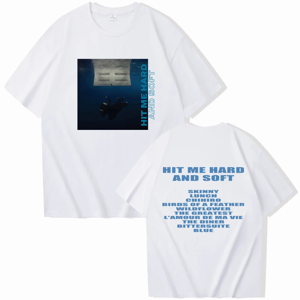 Hit Me Hard And Soft Billie T-shirt O-Neck Short Sleeve Shirts Fans Gift