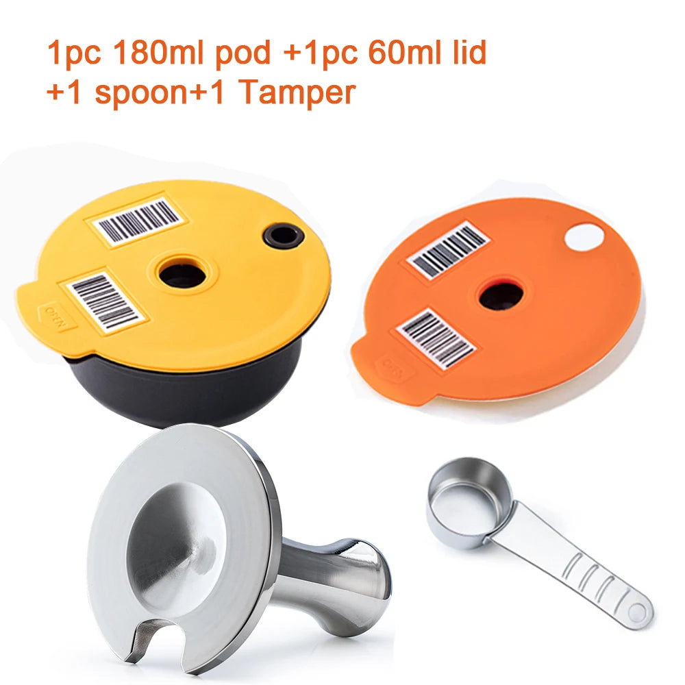 iCafilas Reusable Coffee Capsule Pods for-Bosch Tassimo Coffee Capsule Pod Silicone Lid Eco-Friendly