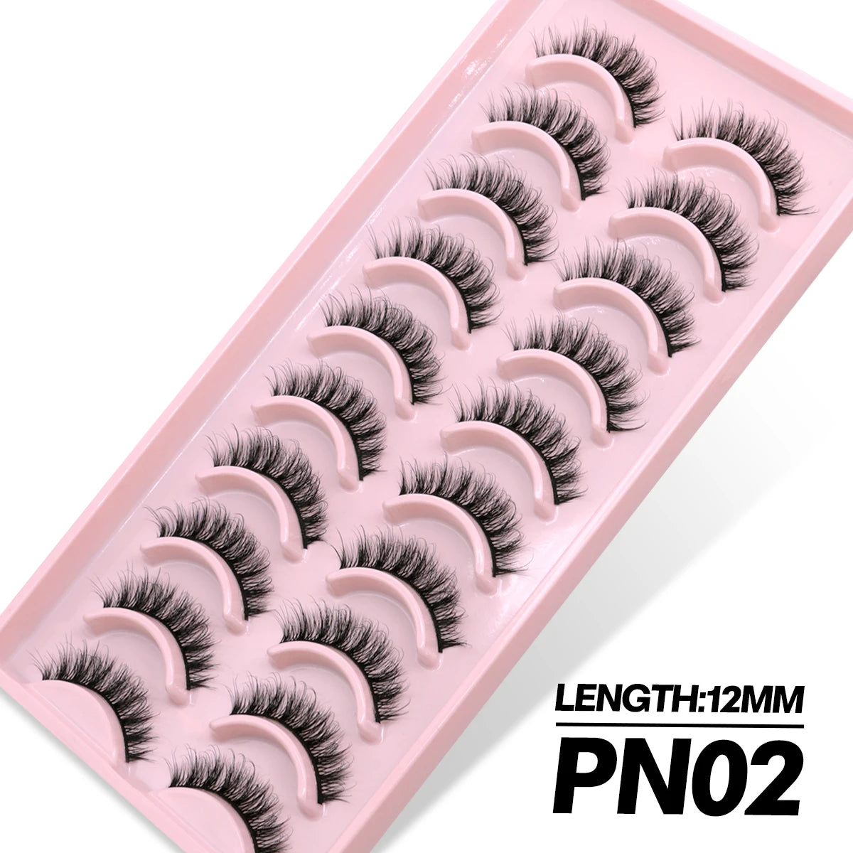 GROINNEYA 5/10 Pairs 3D Faux Mink Lashes Fluffy Soft Full Thick Wispy Natural long False Eyelashes Curly lashes wholesale lashes