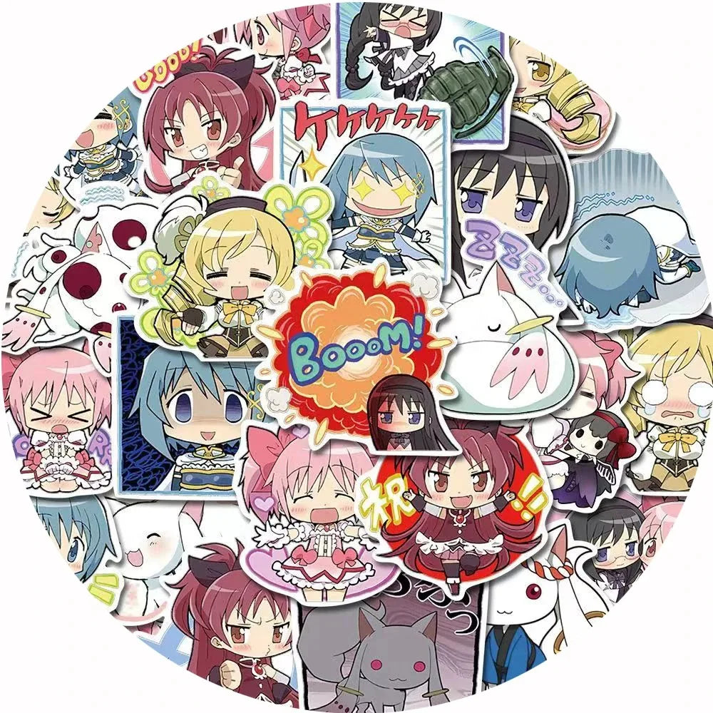 10/30/48pcs Anime Puella Magi Madoka Magica Stickers Kawaii Cartoon Girl Kaname Madoka Akemi Homura Decals for Laptop Phone Bike