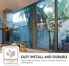 60-90CM Window Privacy Tint Film One Way Vinyl Mirror Foil House Non Adhesive Glass Stickers Rolls Anti Look UV Protection Film