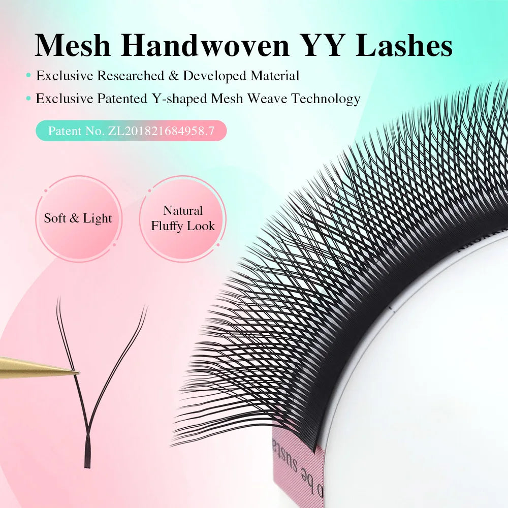 NAGARAKU YY Shape Double/Three Split Tips Triple Top  Interlaced Root Eyelash Extensions Eyelashes