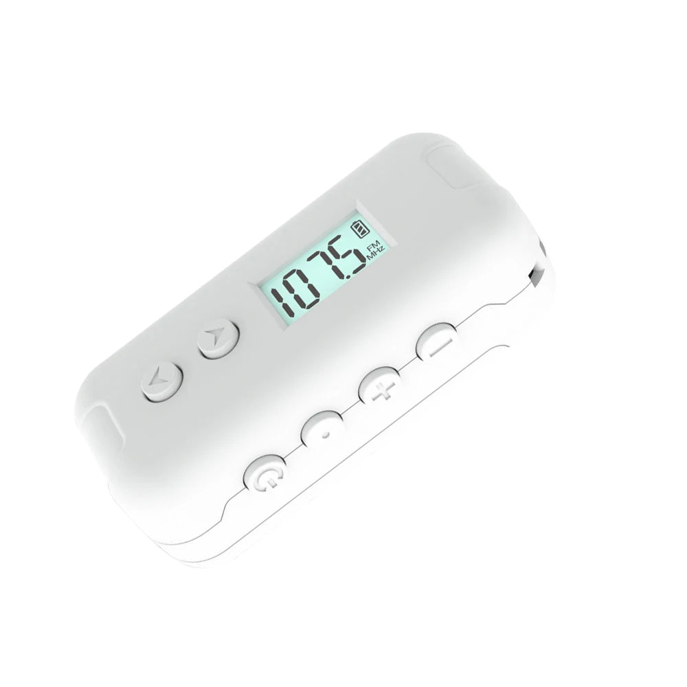 New Pocket FM Radio Portable Mini 50-108MHZ Radio Receiver with LCD Display 3.5mm Earphone Time Display 2*AAA Power Supply