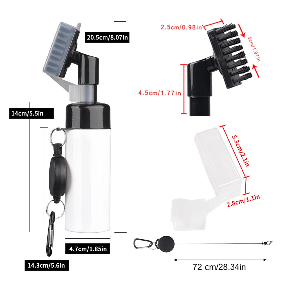 Golf Club Brush Golf Groove Cleaning Brush 2 Sided Golf Putter Wedge Ball Groove Cleaner Kit Cleaning Tool Golf Accessories