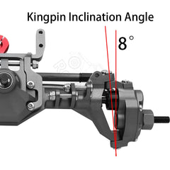 CNC Machined Aluminum Integrated Front Rear Portal Axle Anodized for 1/10 RC Crawler Car Axial SCX10 II RGT 86100 Redcat GEN8