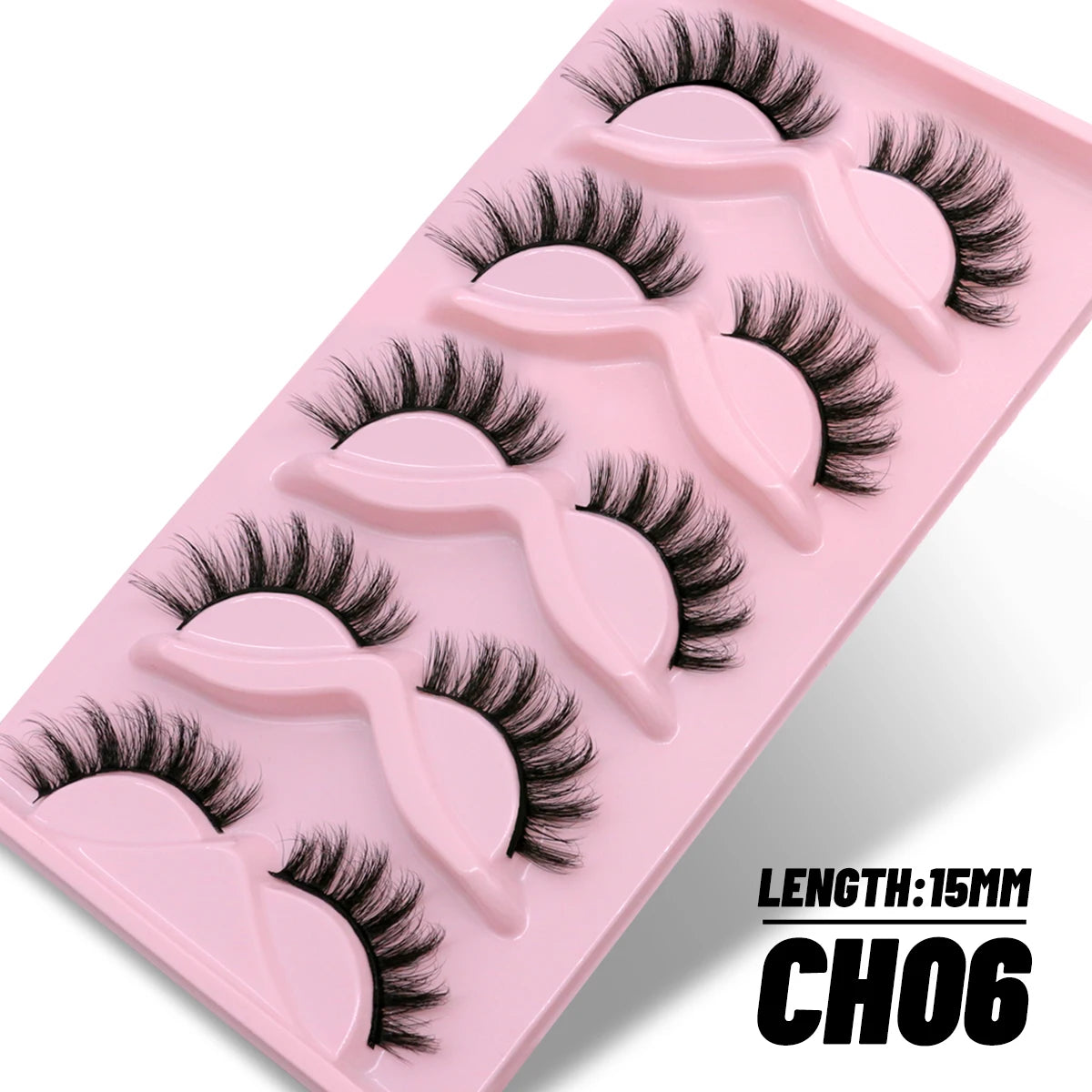 GROINNEYA 5/10 Pairs 3D Faux Mink Lashes Fluffy Soft Full Thick Wispy Natural long False Eyelashes Curly lashes wholesale lashes