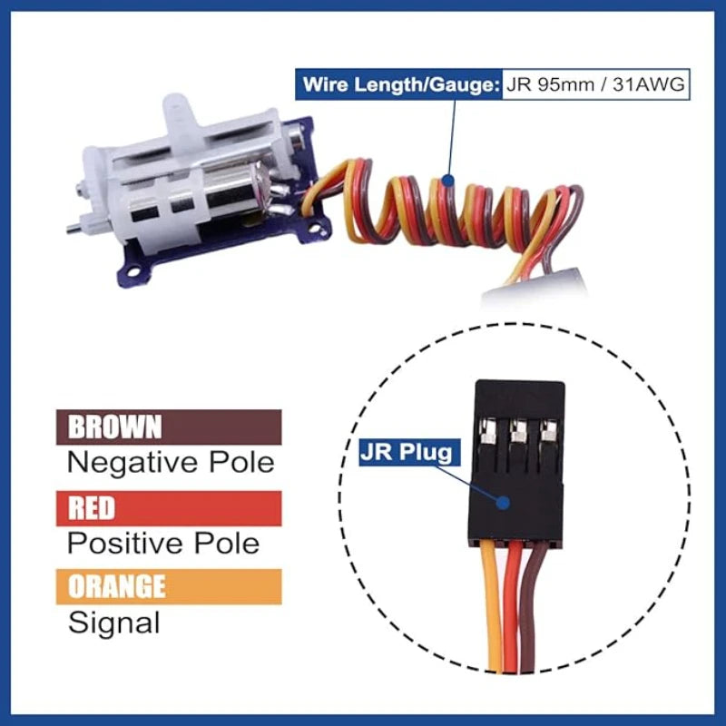 1.5G servo RC Micro Linear Servo  Upgrade1.5g Digital Linear Coreless Servo for Mini Aircraft (JR-Left) JR-Right
