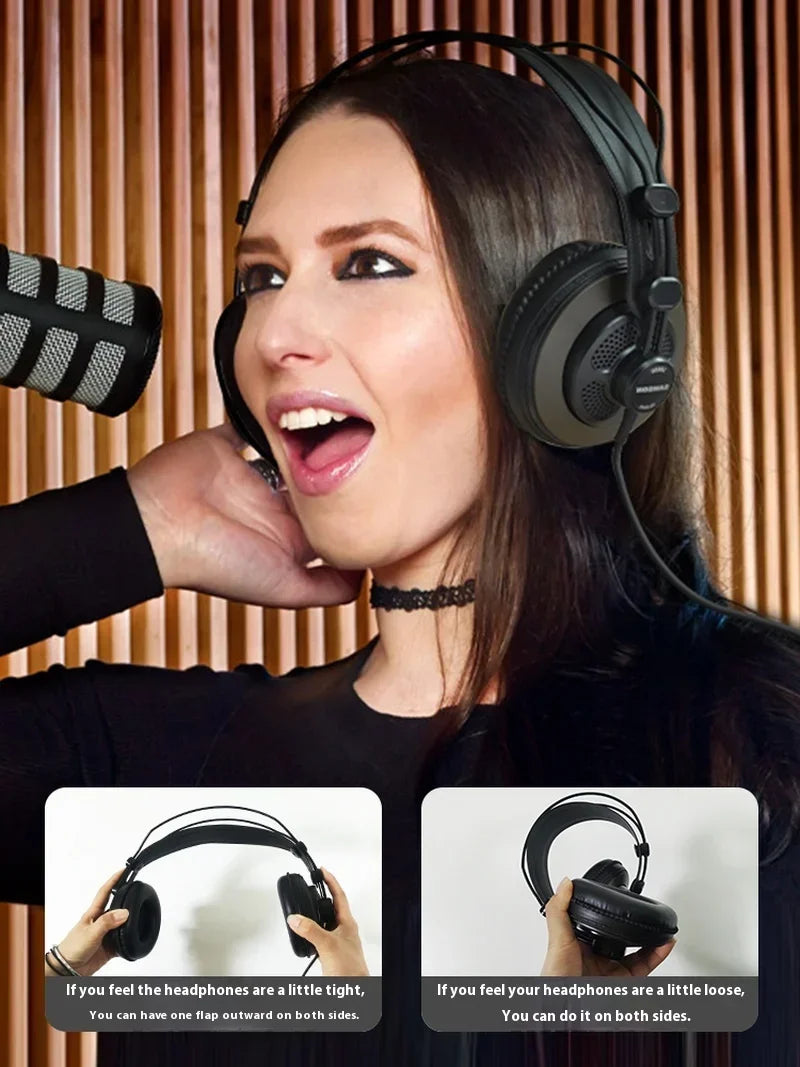 SAMSON SR850 Wired Semi-Closed Headphone Professional Recording Headset Head-Mounted Monitor Headphones For Phone Pc Mac Gifts