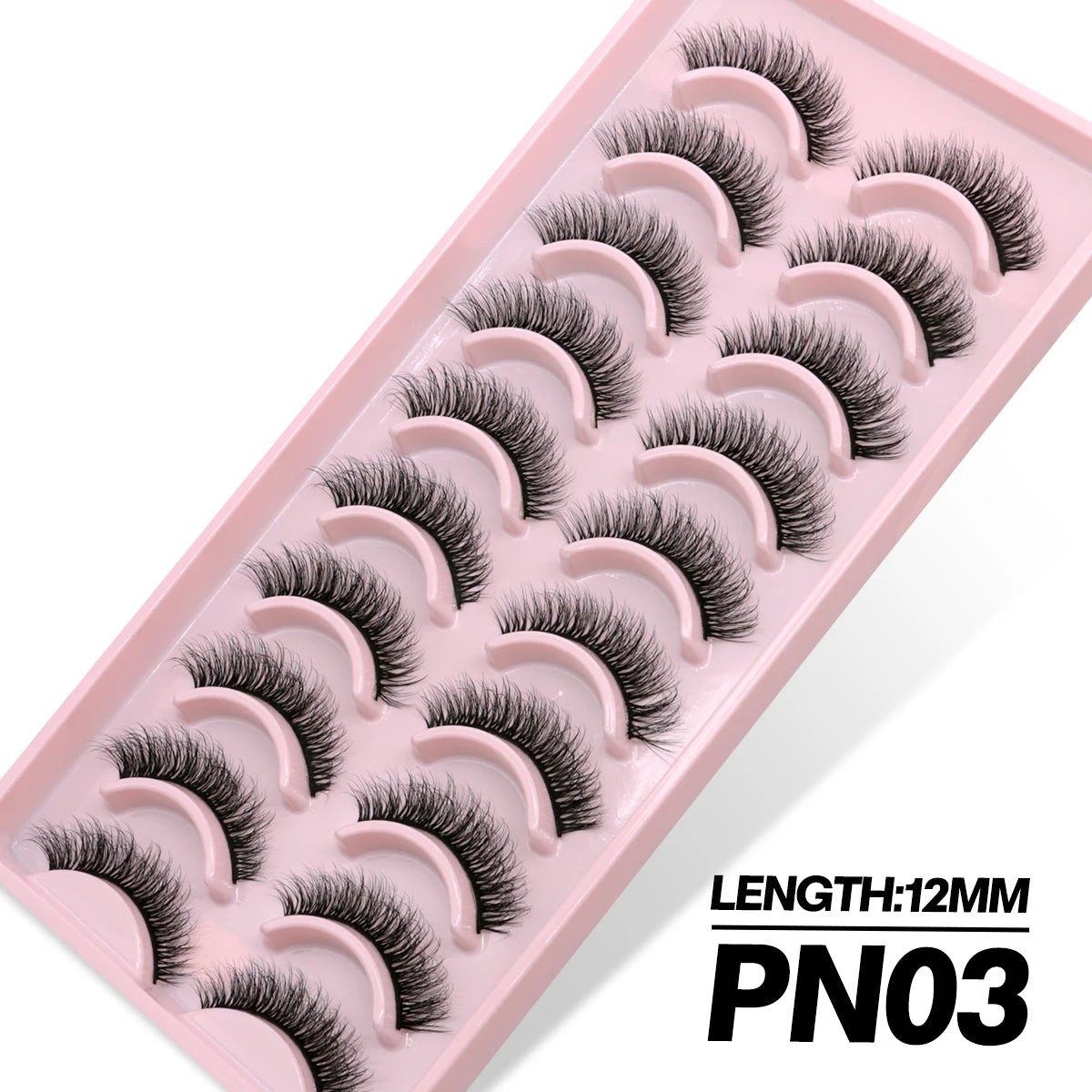 GROINNEYA 5/10 Pairs 3D Faux Mink Lashes Fluffy Soft Full Thick Wispy Natural long False Eyelashes Curly lashes wholesale lashes