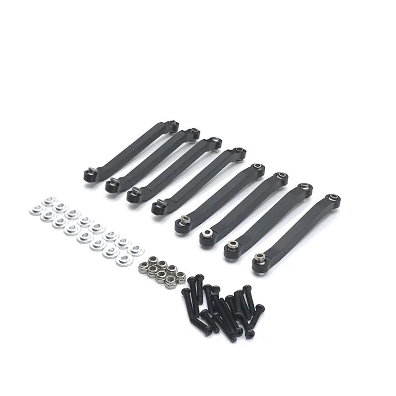 8pcs Metal Chassis Pull Rods Fixed Link Suspension Tie Rod For MN D90 D91 D96 D99 D99S MN90 1/12 RC Car Upgrade Parts