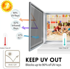 60-90CM Window Privacy Tint Film One Way Vinyl Mirror Foil House Non Adhesive Glass Stickers Rolls Anti Look UV Protection Film