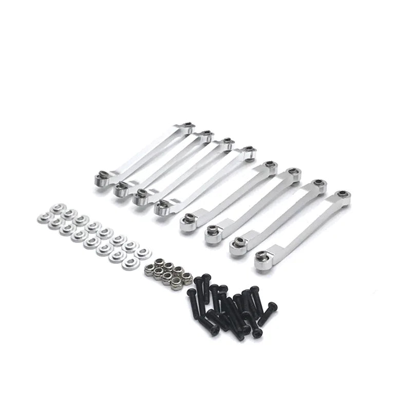 8pcs Metal Chassis Pull Rods Fixed Link Suspension Tie Rod For MN D90 D91 D96 D99 D99S MN90 1/12 RC Car Upgrade Parts