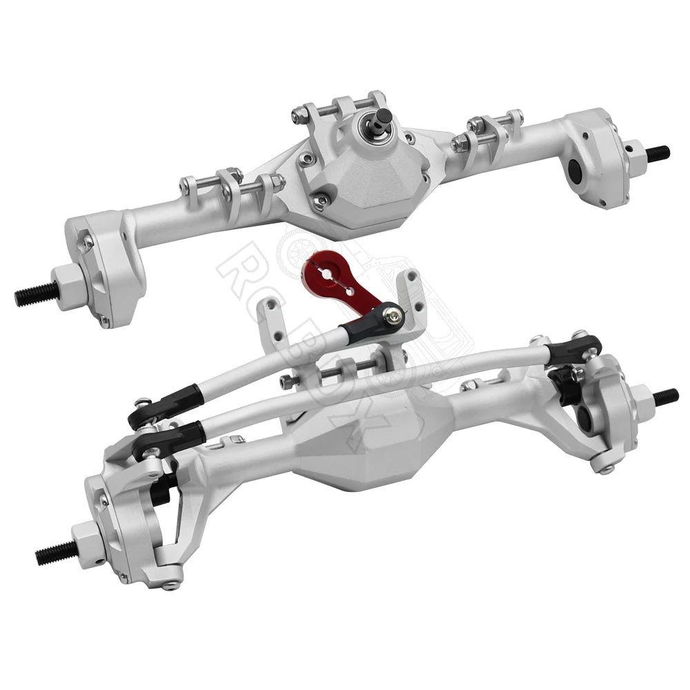 CNC Machined Aluminum Integrated Front Rear Portal Axle Anodized for 1/10 RC Crawler Car Axial SCX10 II RGT 86100 Redcat GEN8