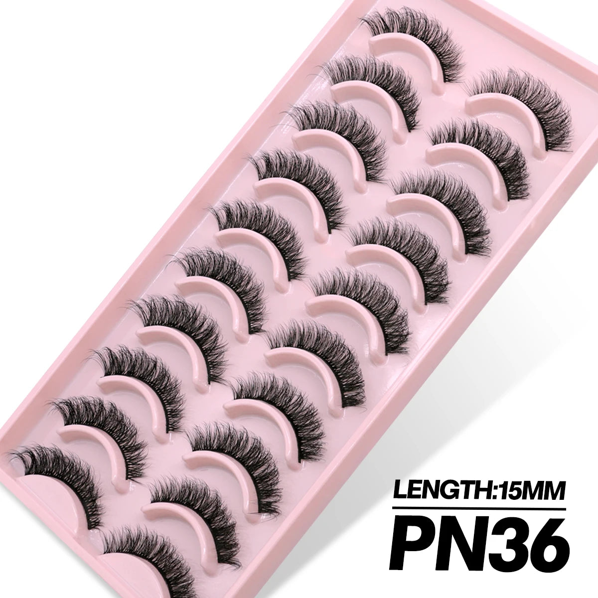 GROINNEYA 5/10 Pairs 3D Faux Mink Lashes Fluffy Soft Full Thick Wispy Natural long False Eyelashes Curly lashes wholesale lashes