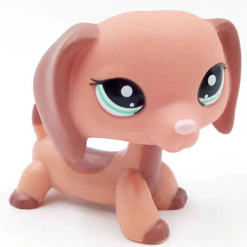 pet lps Toys Rare Dog Collection Cute DACHSHUND Old Original gen 3 Animal Figure Kids Christmas Gifts