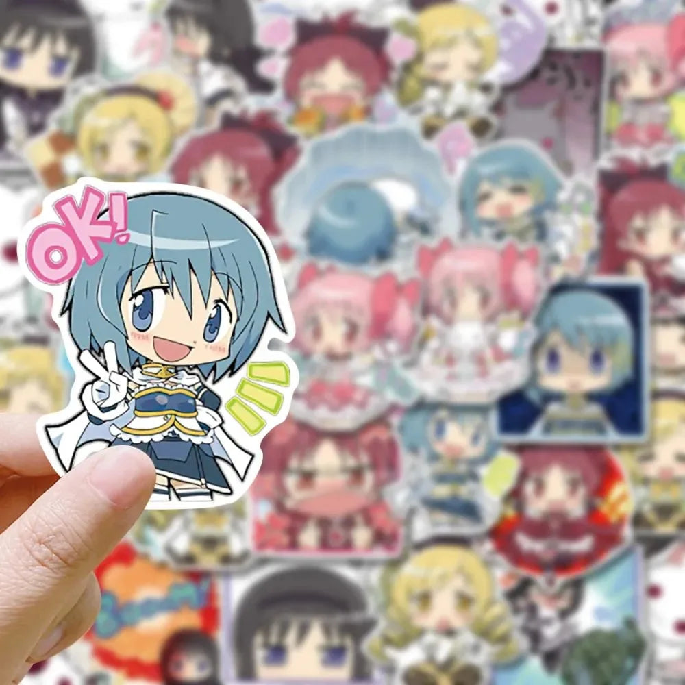 10/30/48pcs Anime Puella Magi Madoka Magica Stickers Kawaii Cartoon Girl Kaname Madoka Akemi Homura Decals for Laptop Phone Bike